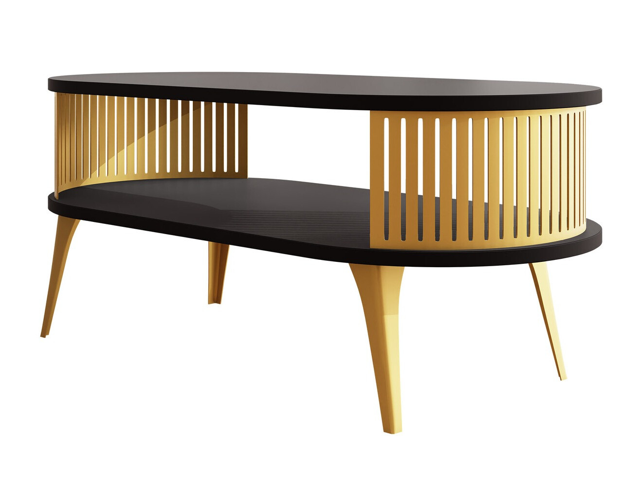 Coffee table Vitum IV (Golden + Black)