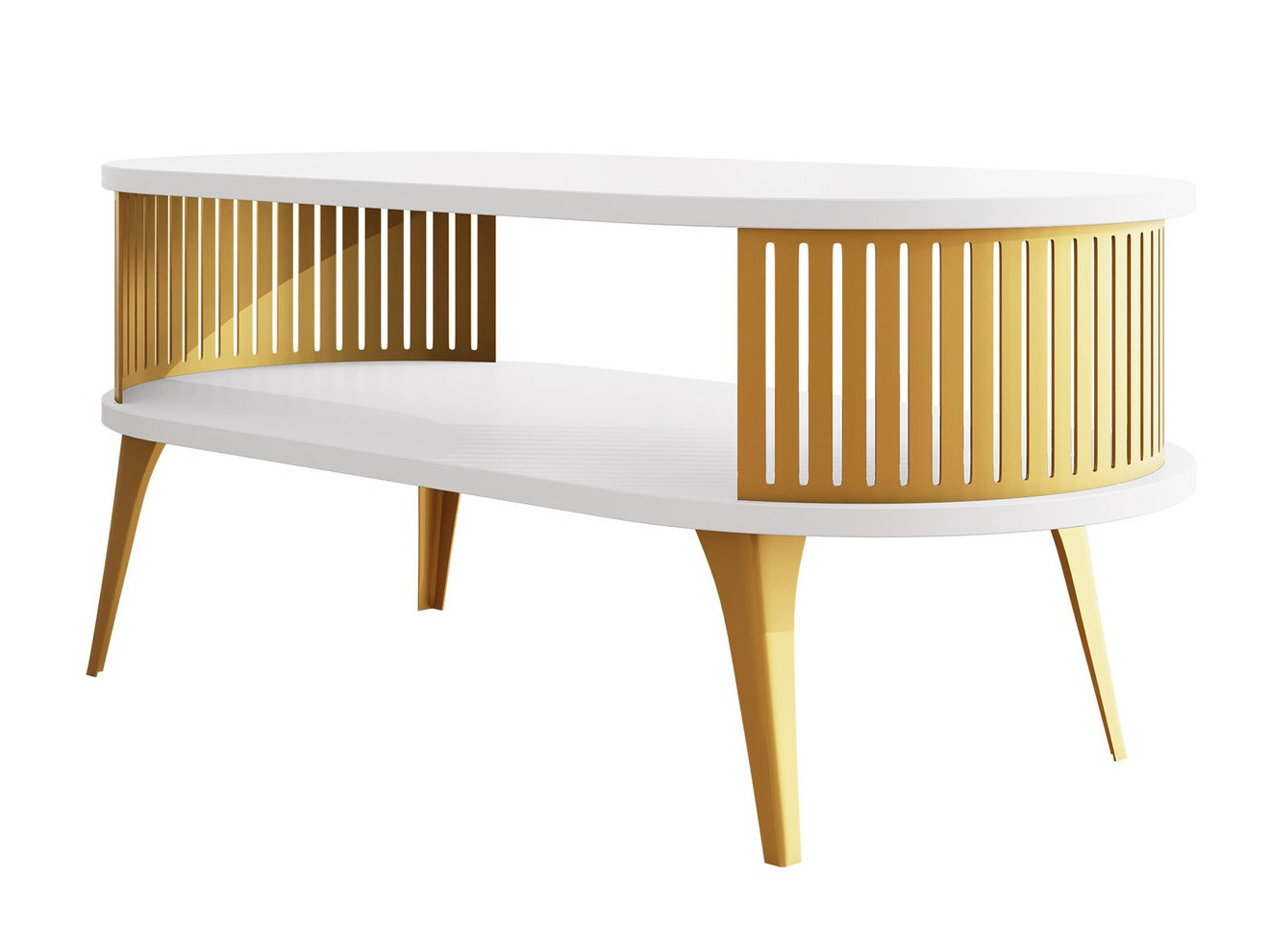 Coffee table Vitum IV (Golden + White)