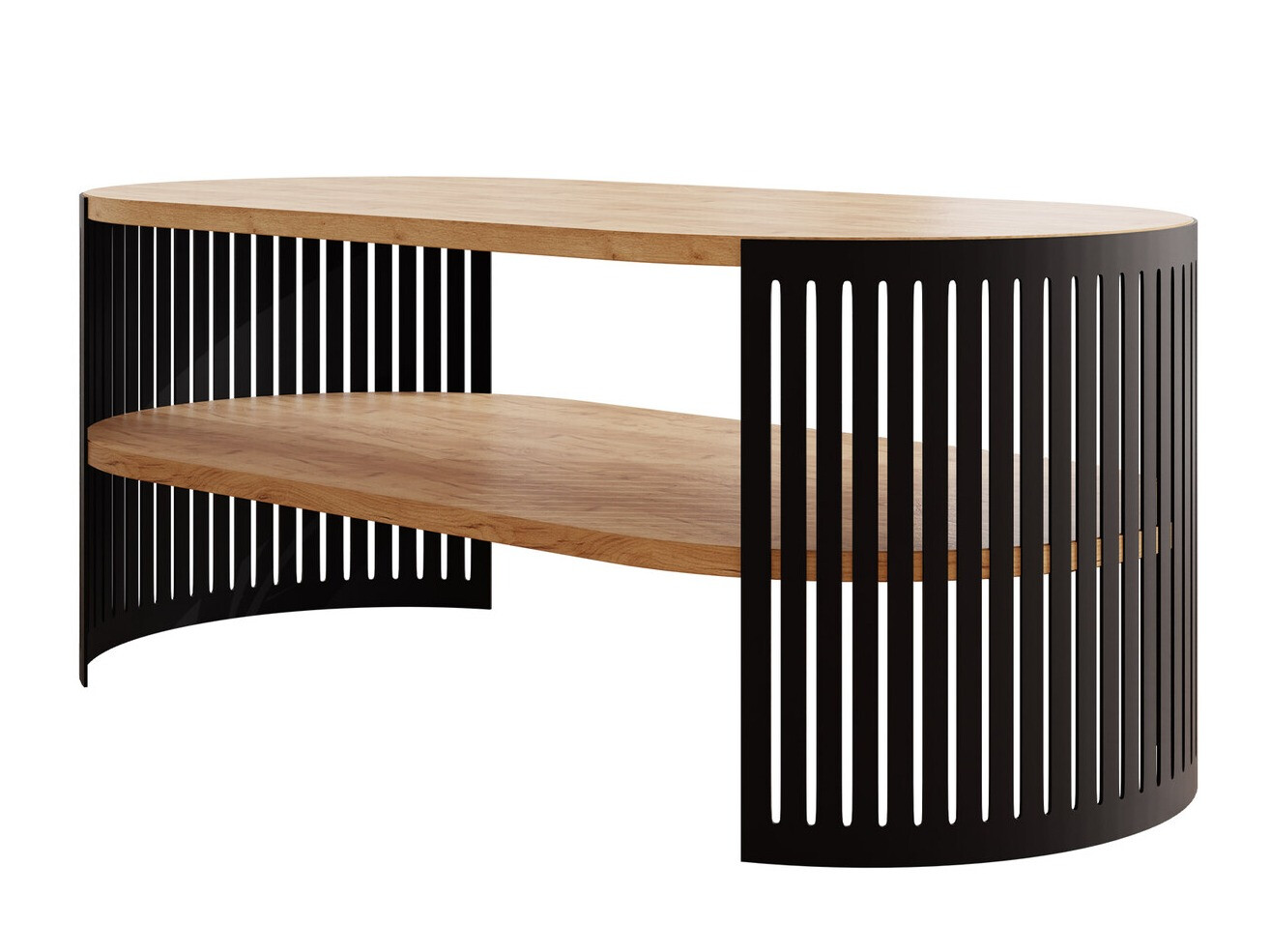 Coffee table Civer III (Black + Craft golden oak)