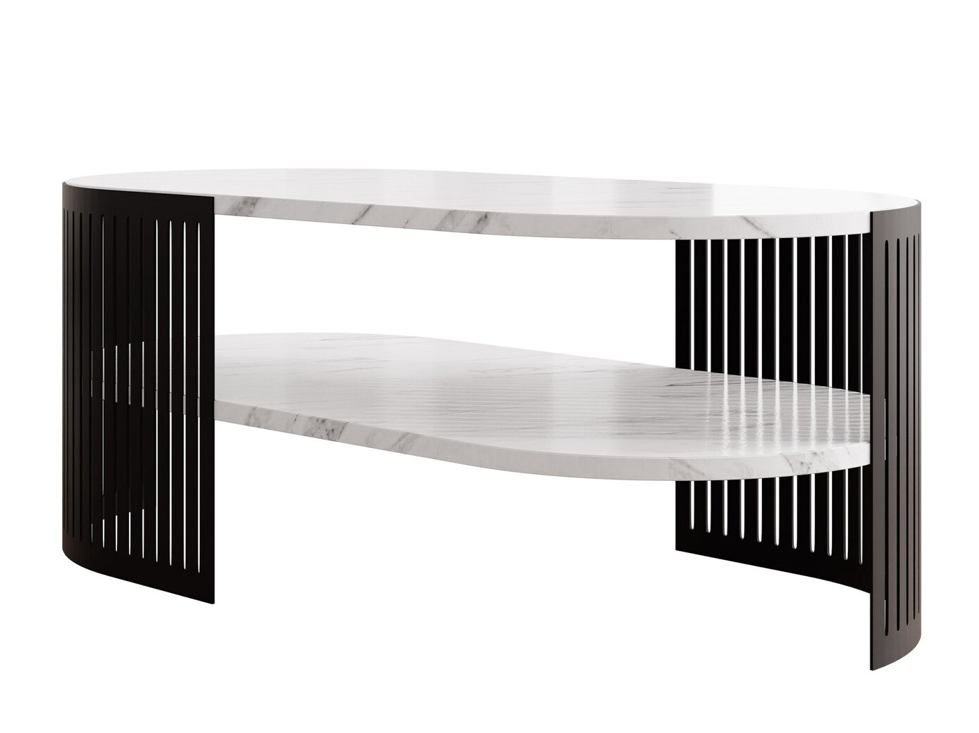 Coffee table Civer VI (Black + White marble)