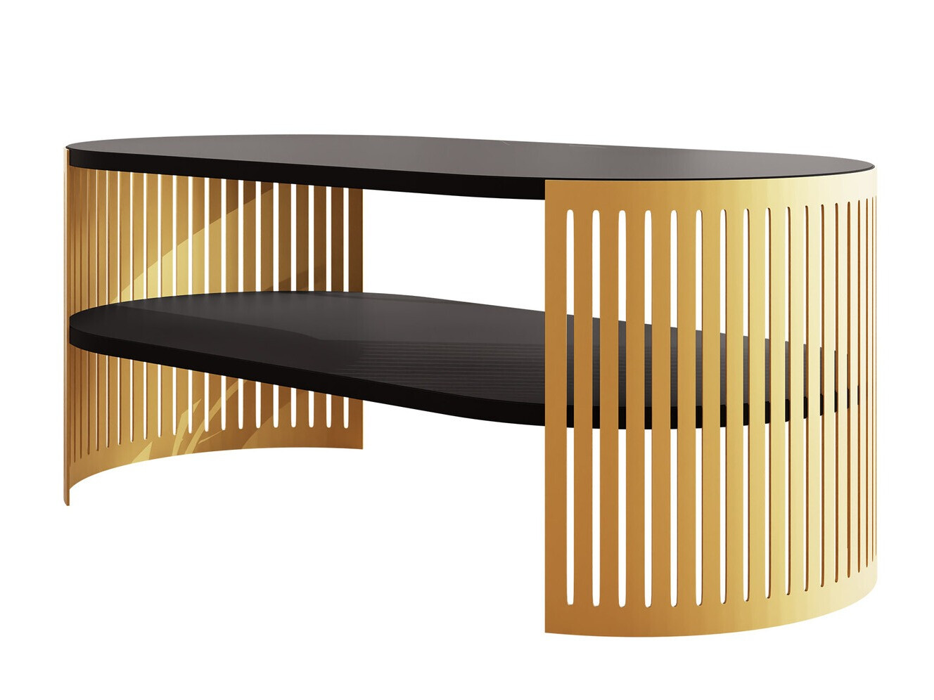 Coffee table Evanola 104 (Golden + Black)