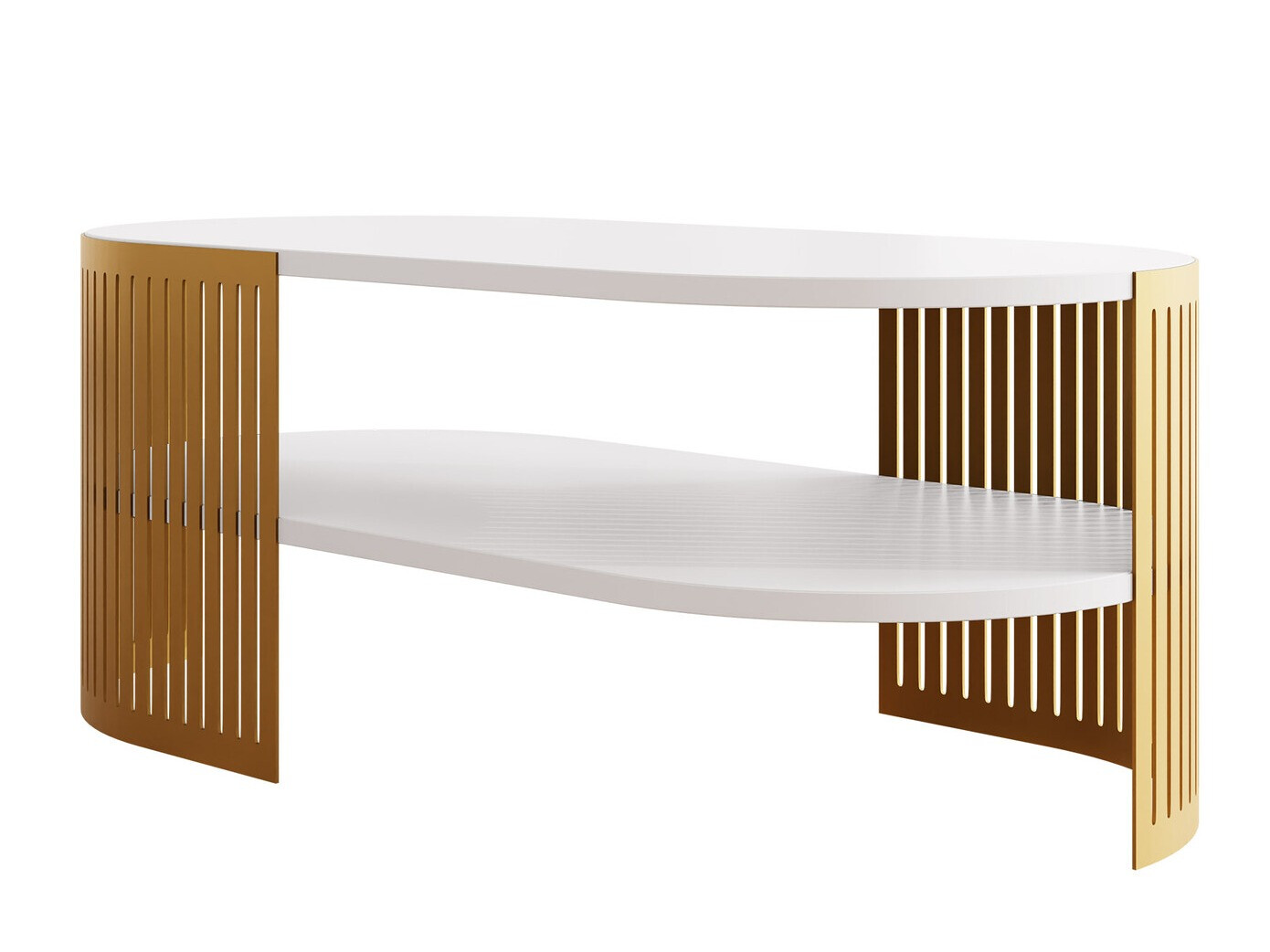 Coffee table Evanola 107 (Golden + White)