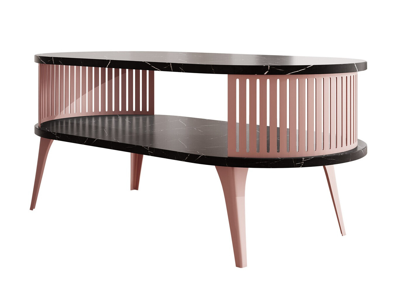 Coffee table Vitum V (Pink + White marble)