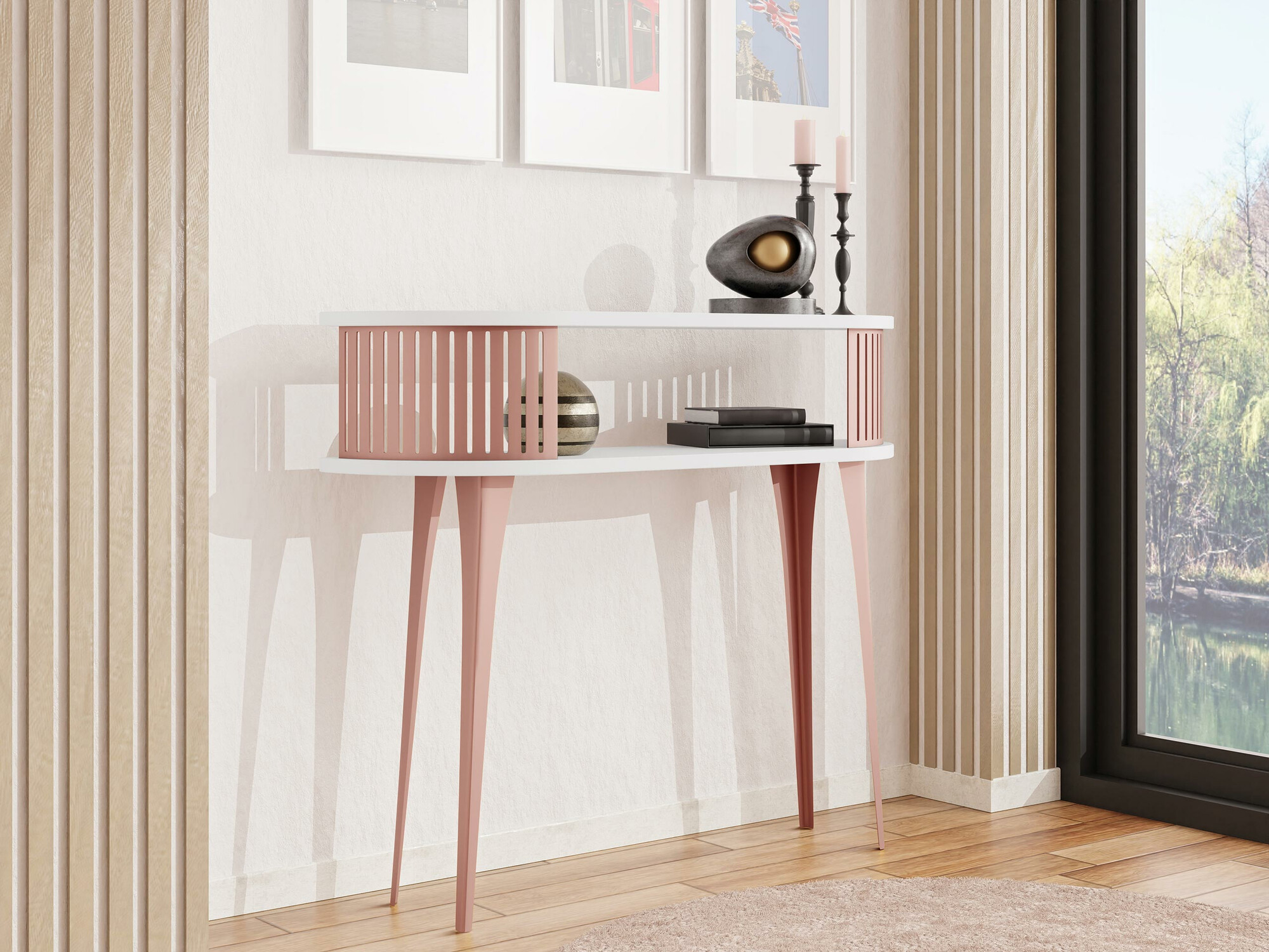 Console table Sordore 113 (Pink + White)