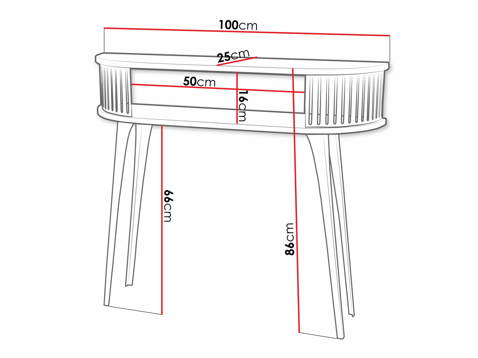 Console table Vitum (Black + Craft golden oak)