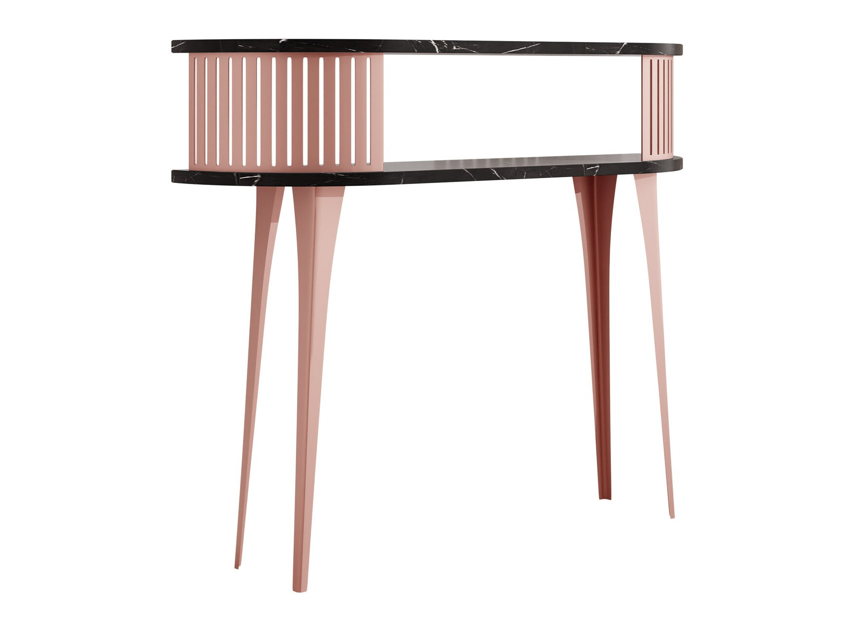 Console table Vitum II (Pink + Black marble)