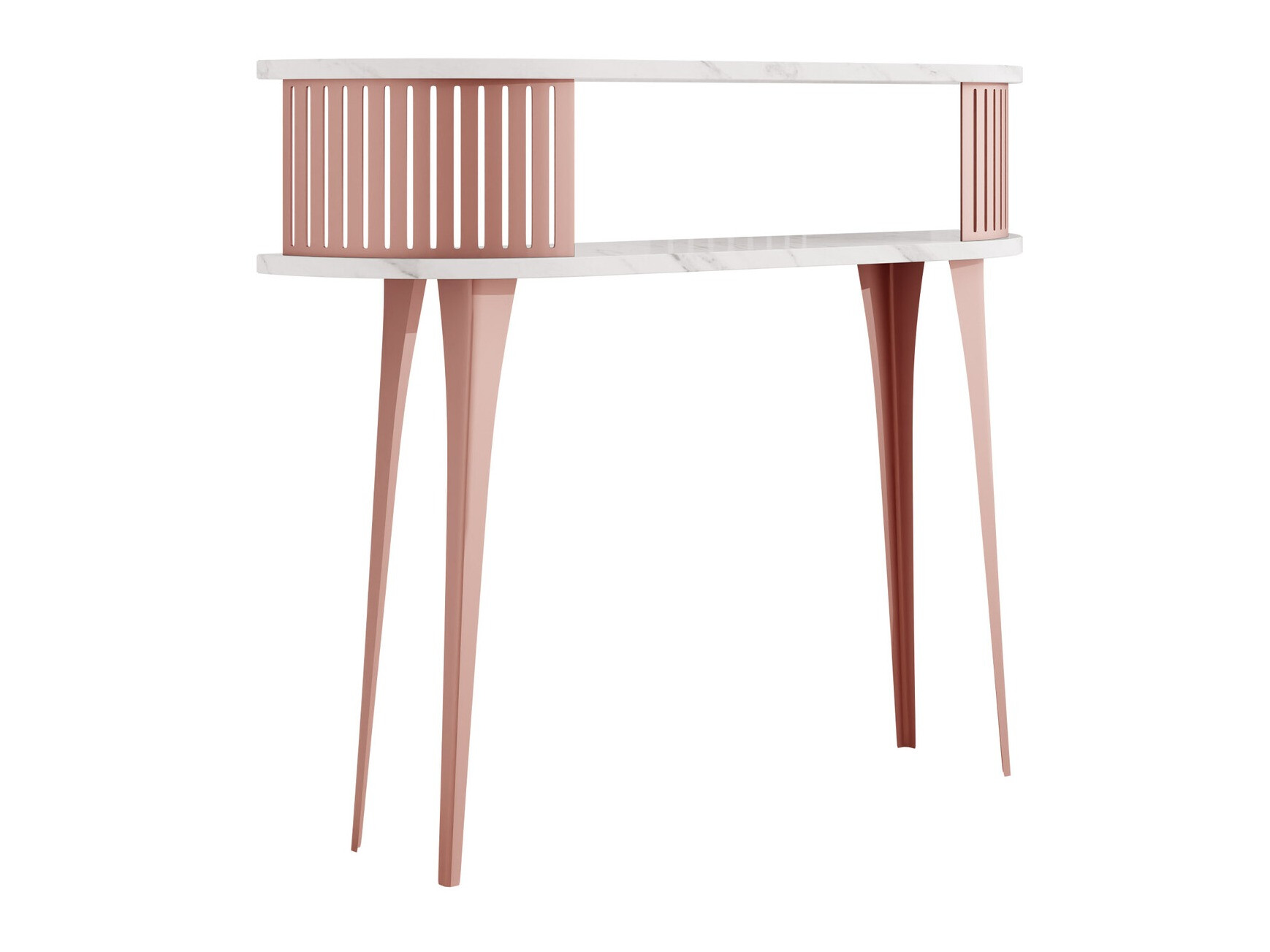 Console table Vitum II (Pink + White marble)