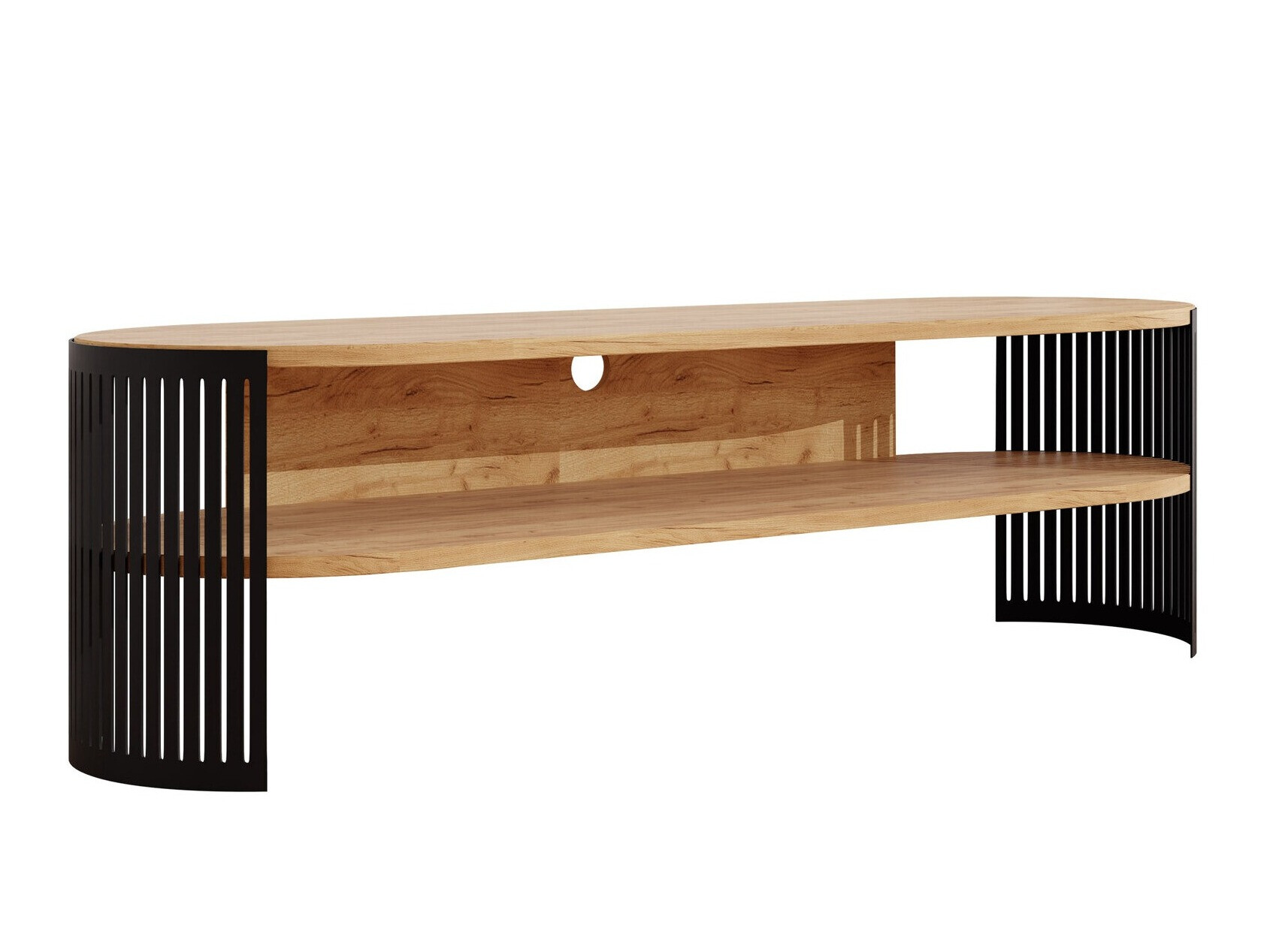 TV stand Civer (Black + Craft golden oak)