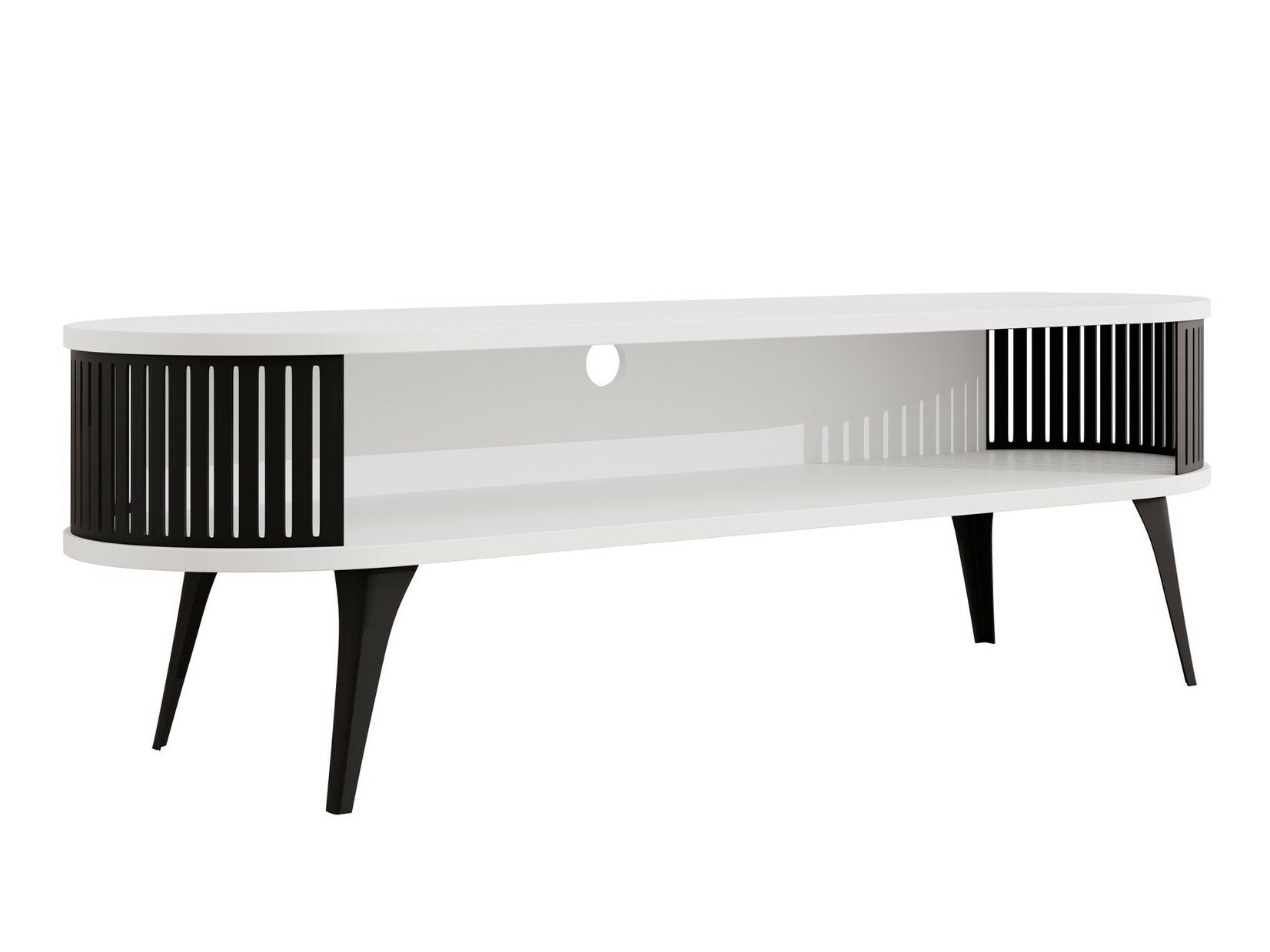 TV stand Vitum (Black + White)