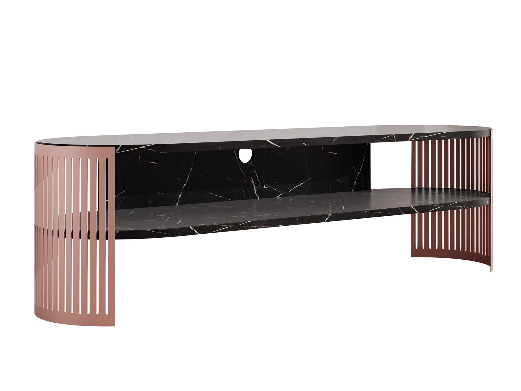 TV stand Civer II (Pink + Black marble)