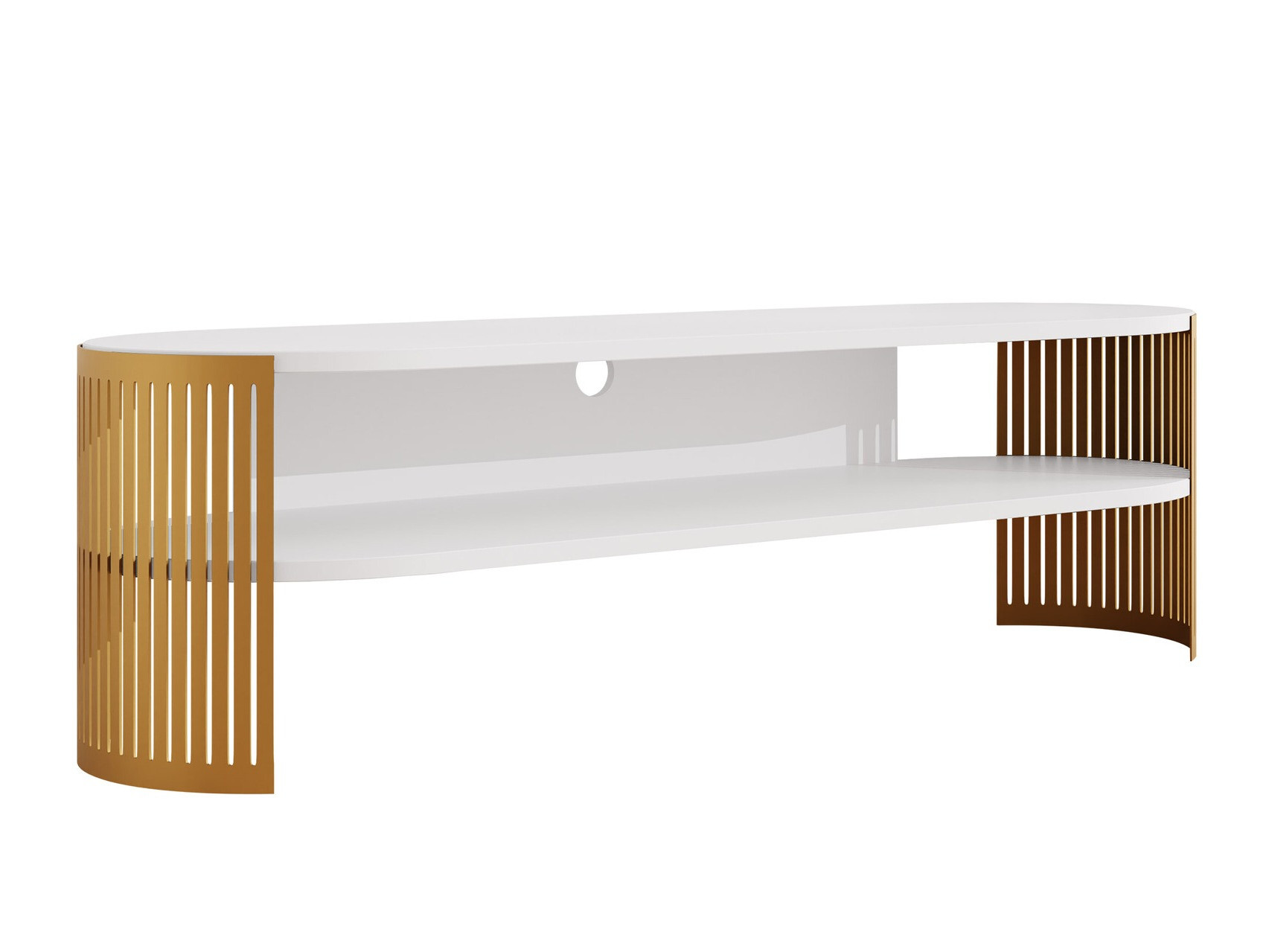 TV stand Evanola 110 (Golden + White)