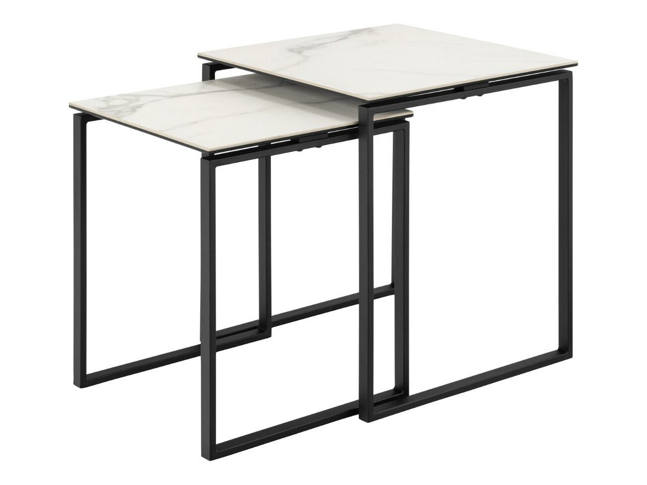 Nest of side tables Norsica 873 (White marble)