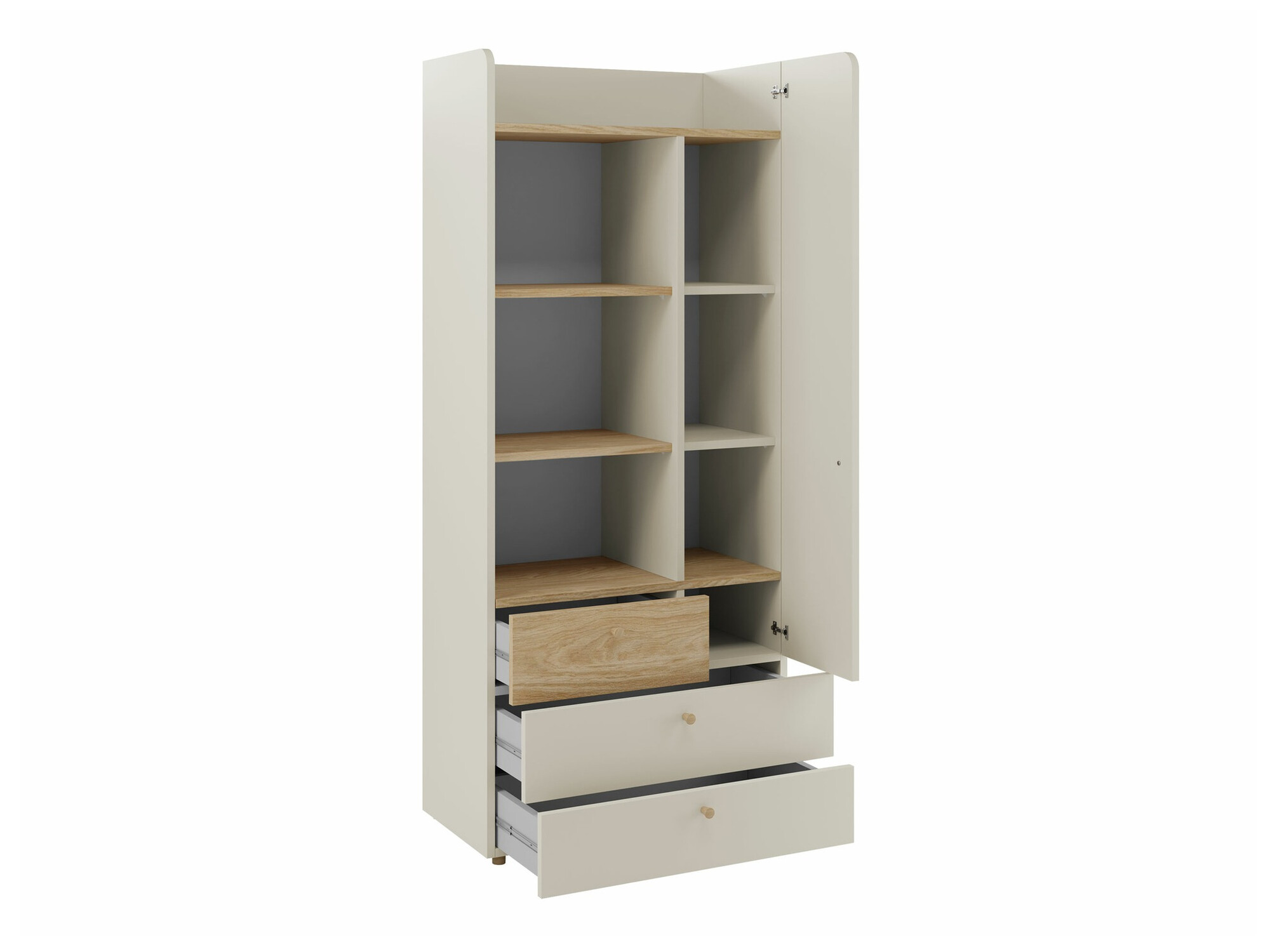 Bookcase Domcali 102 (Grey + Oak)