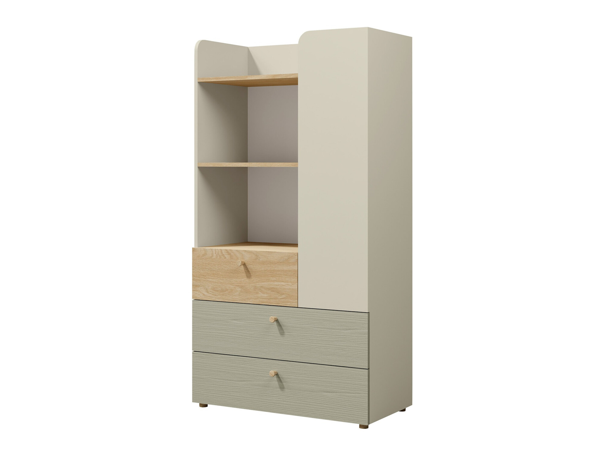 Bookcase Domcali 105 (Grey + Oak)