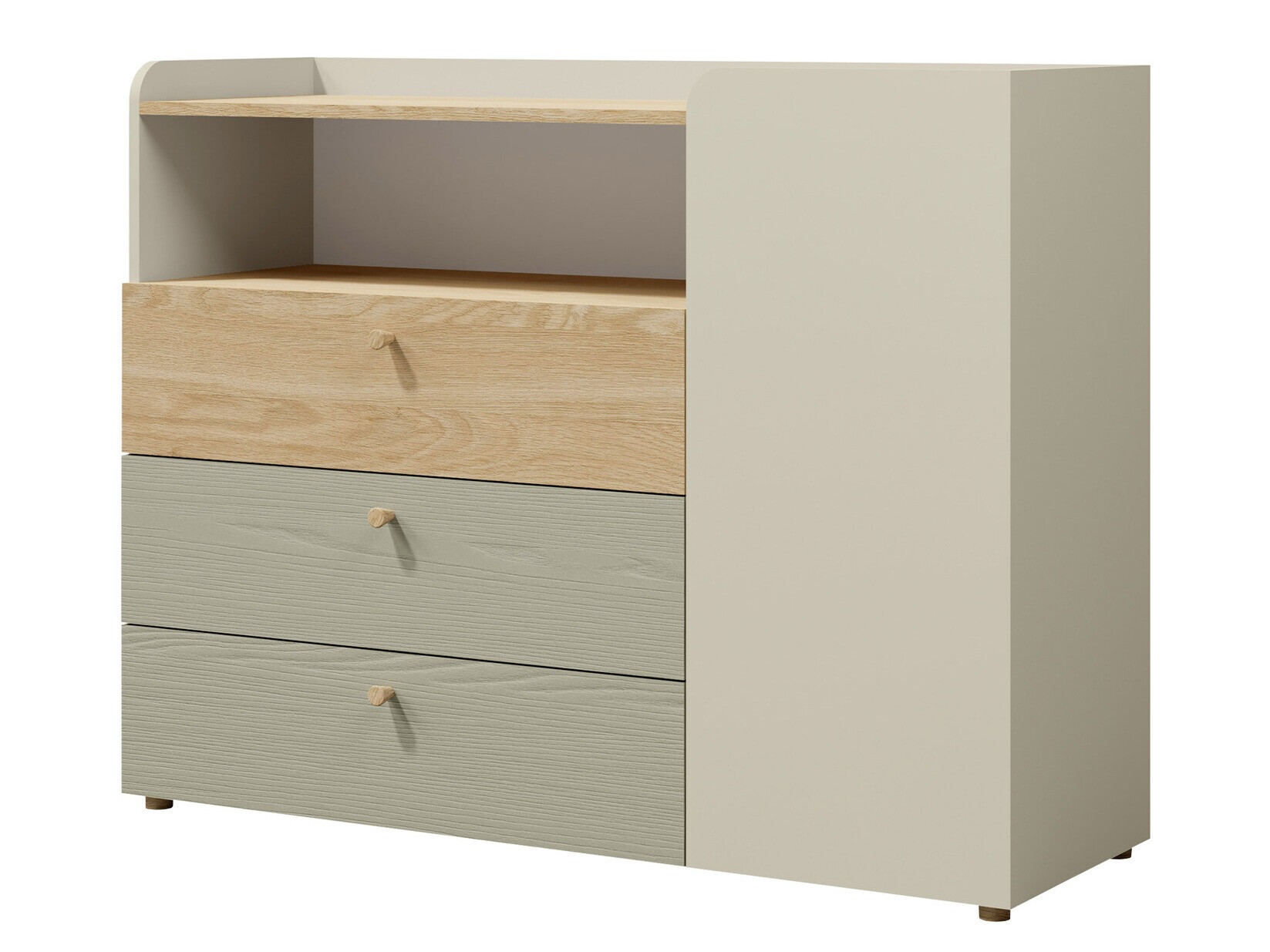 Chest of drawers Domcali 108 (Grey + Oak)