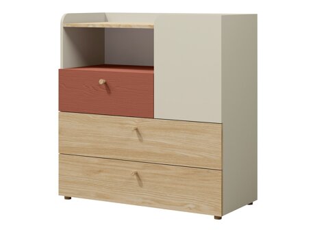 Chest of drawers Domcali 109 (Coral + Oak)