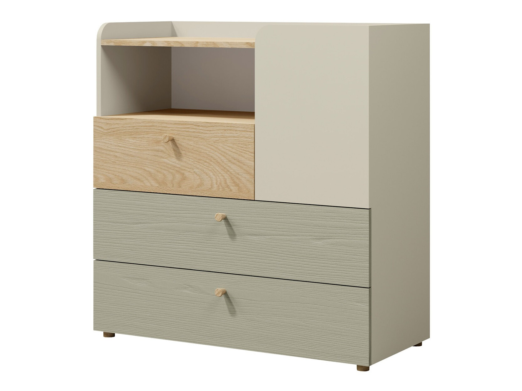Chest of drawers Domcali 109 (Grey + Oak)