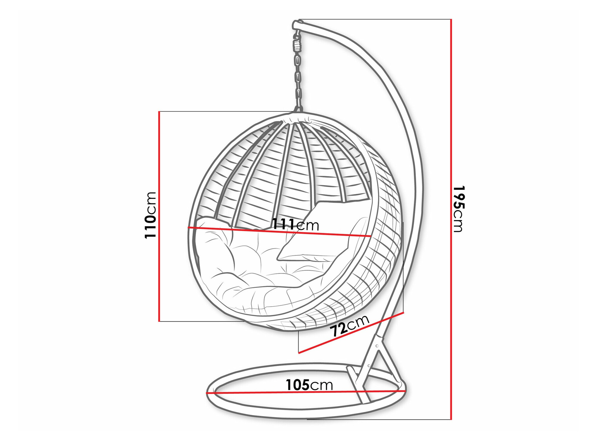 Hanging chair Comfivo 407