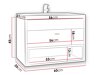 Wall-mounted bathroom cabinet for washbasin Baltesi 118 (Artisan oak + Black)