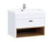 Wall-mounted bathroom cabinet for washbasin Baltesi 118 (White + Artisan oak)