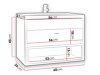 Wall-mounted bathroom cabinet for washbasin Baltesi 118 (White + Artisan oak)