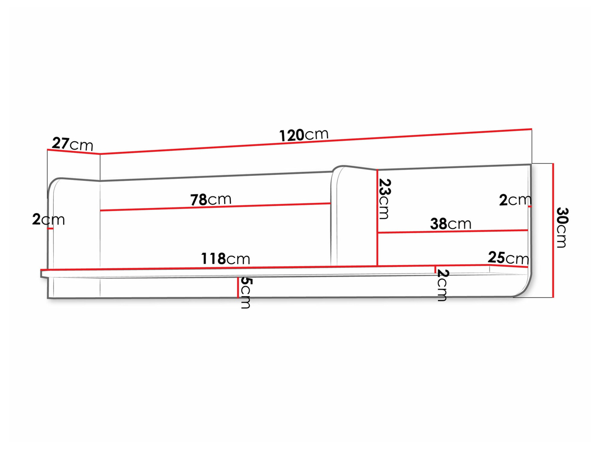 Wall shelf Domcali 114 (Beige)