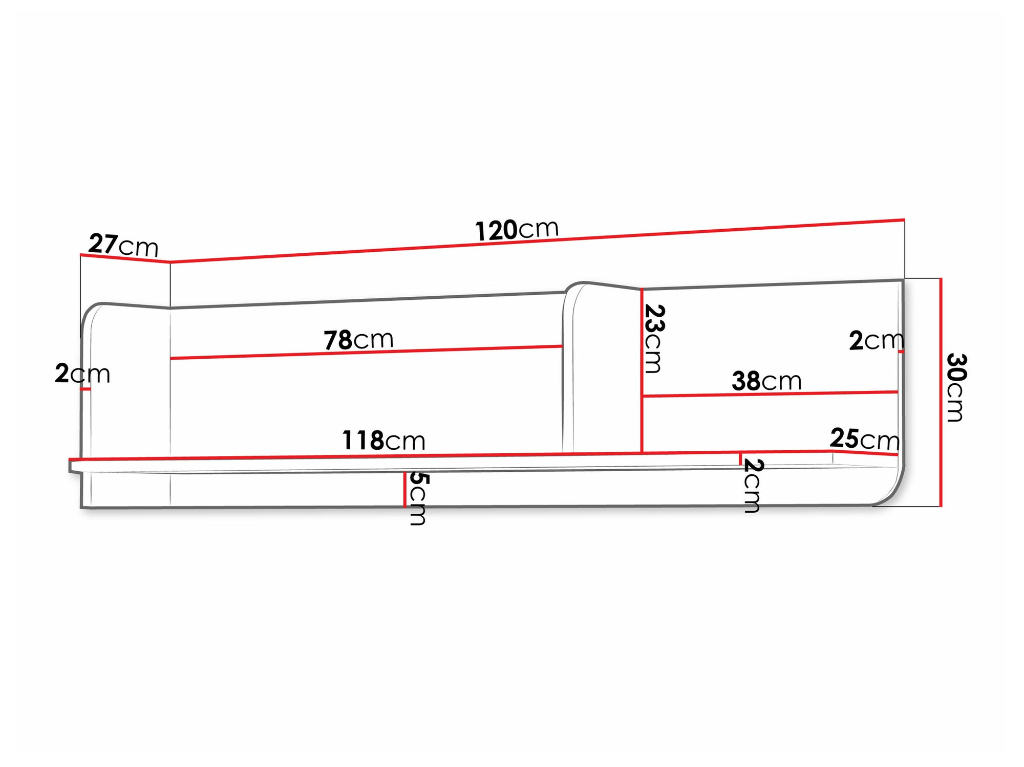 Wall shelf Domcali 114