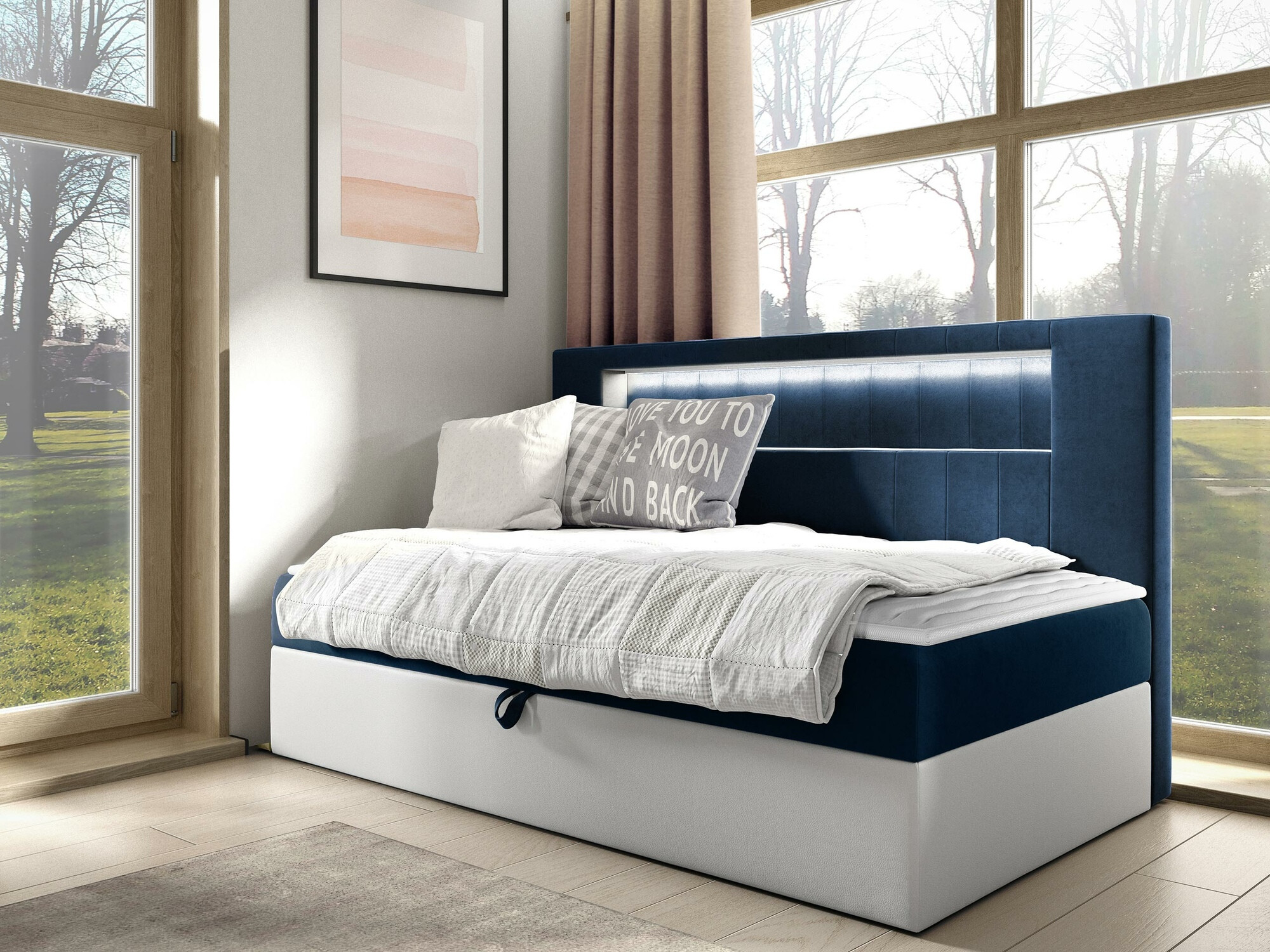 Continental bed Lucus IV (Soft 017 + Fresh 11)