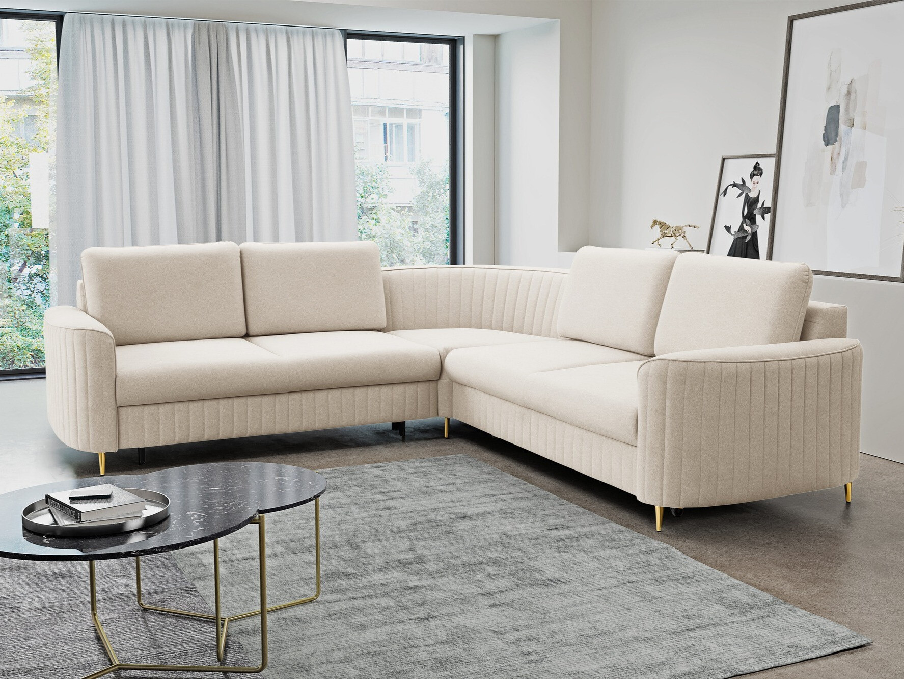 Corner sofa Kingston 157 (Castel 03)