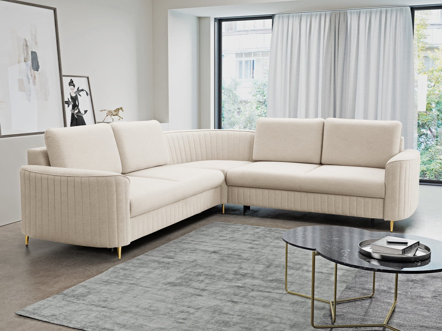 Corner sofa Kingston 157 (Castel 03)