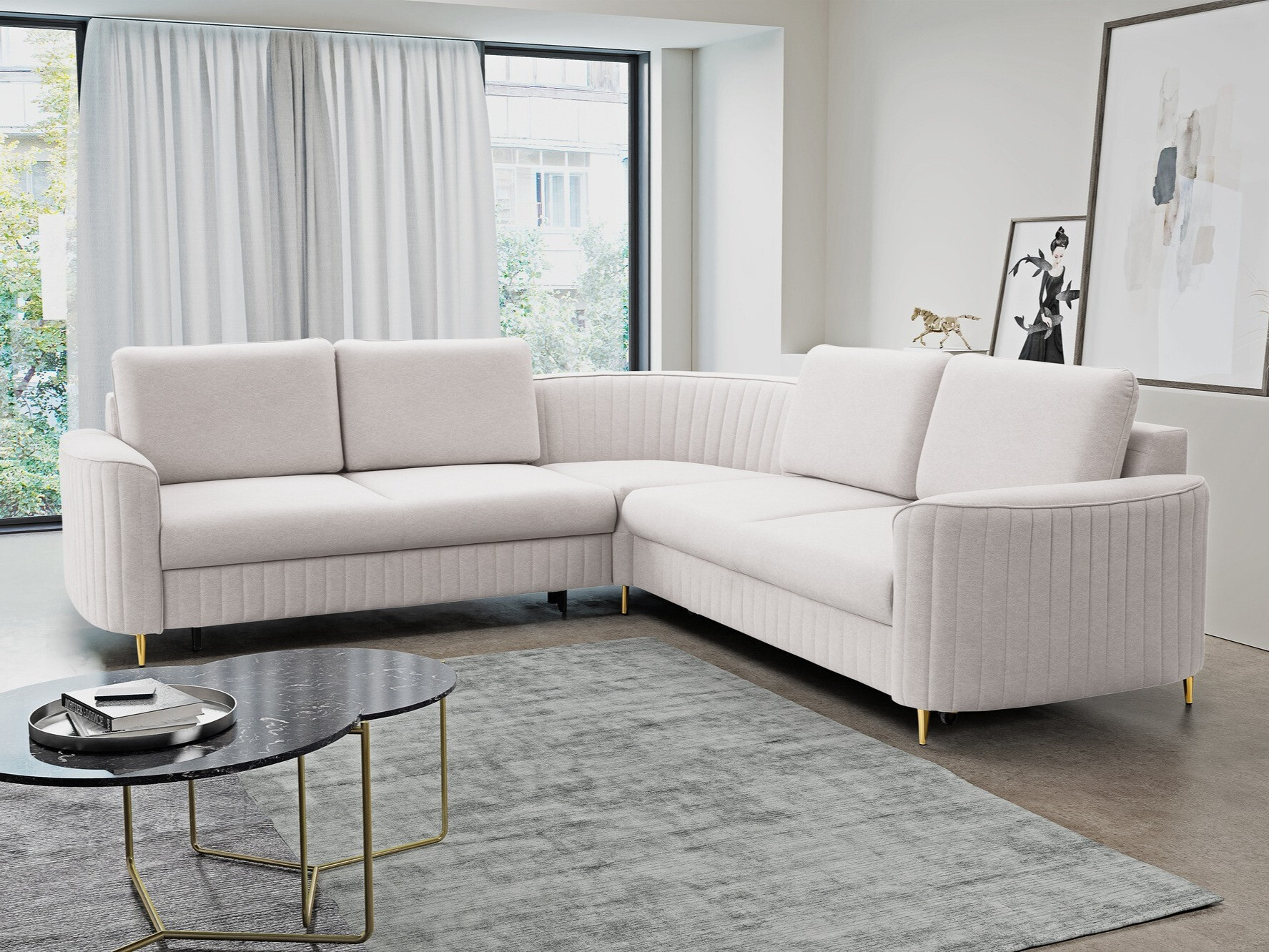 Corner sofa Kingston 157 (Castel 04)