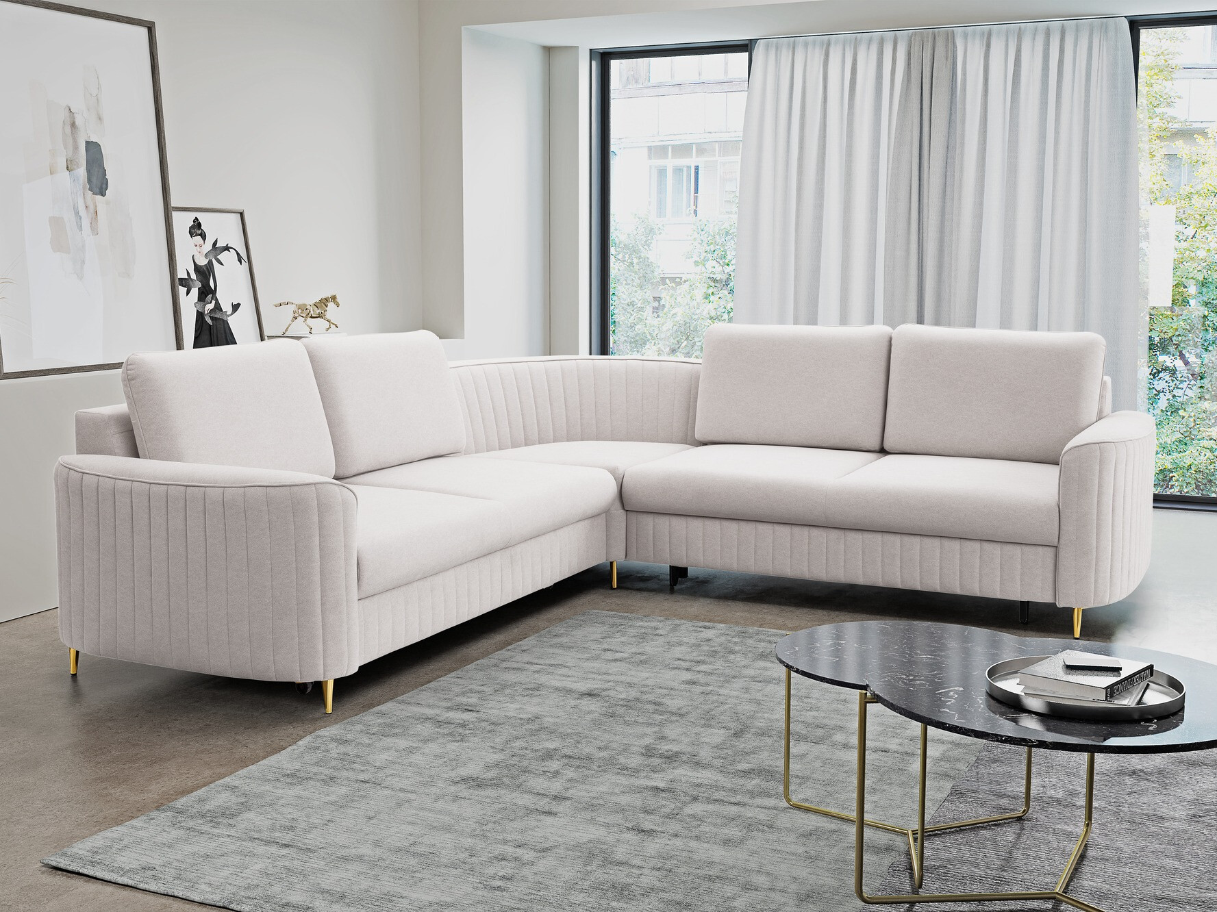 Corner sofa Kingston 157 (Castel 04)