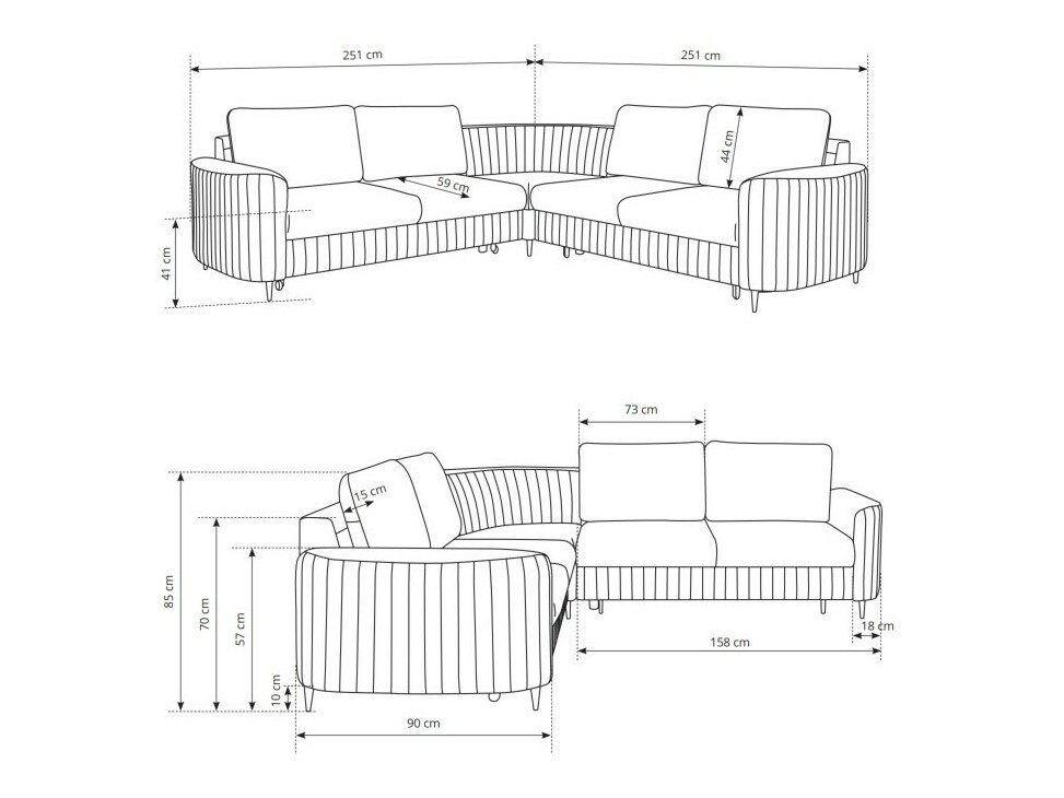 Corner sofa Kingston 157 (Castel 15)