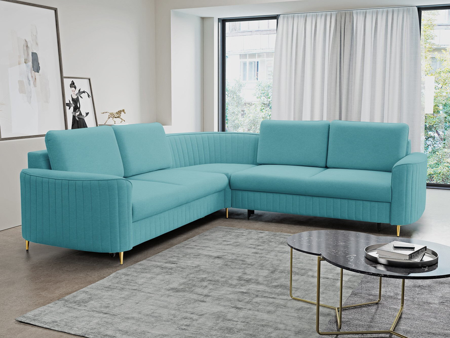 Corner sofa Kingston 157 (Castel 70)
