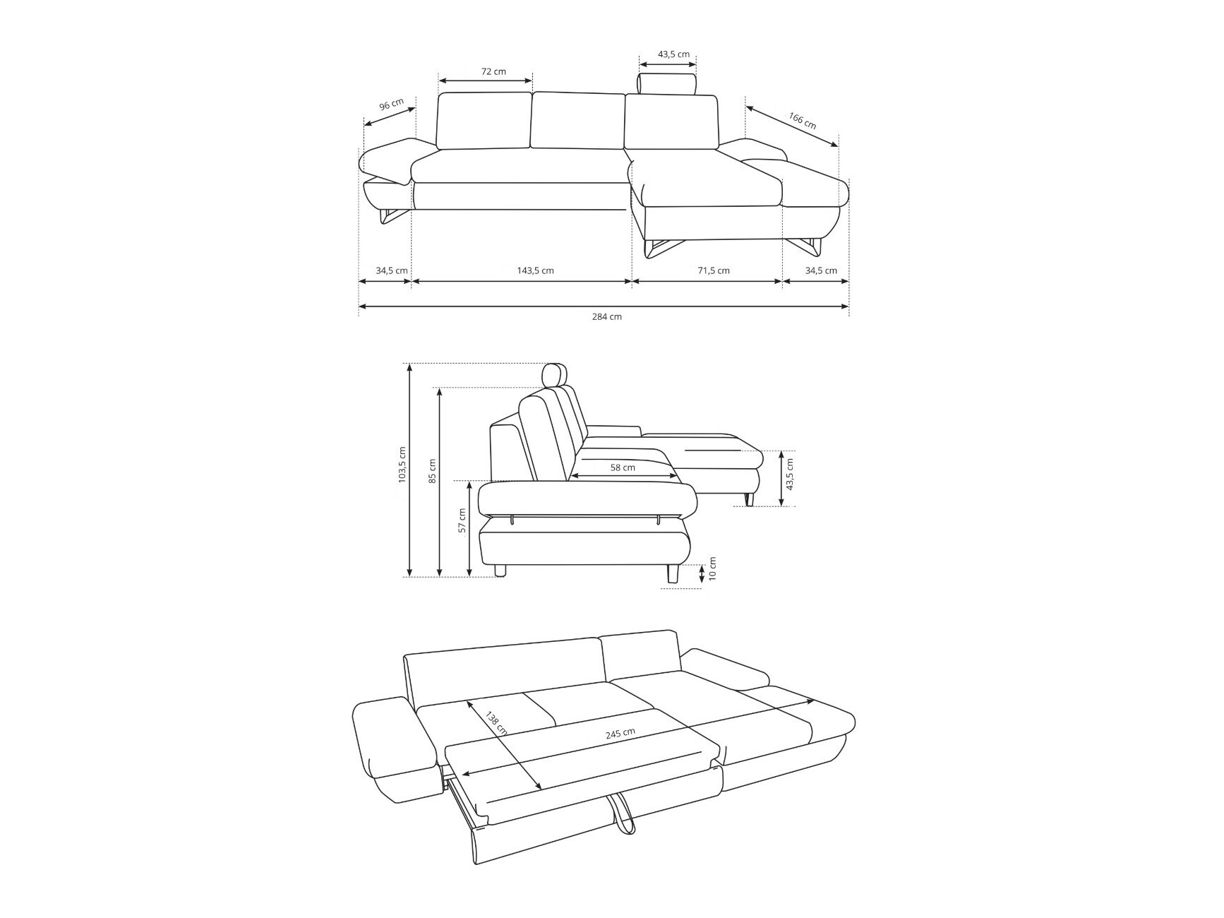 Corner sofa Kingston 161 (Avra 14)