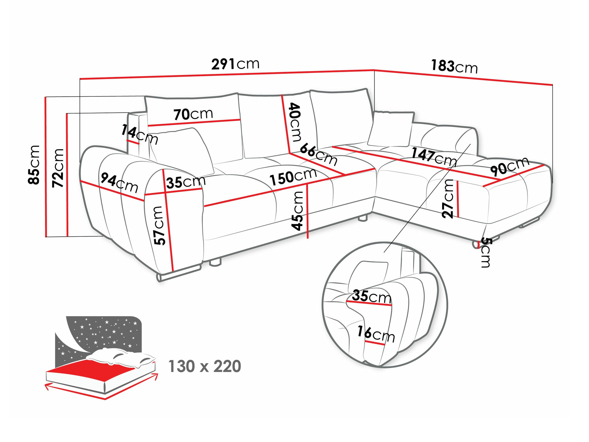 Corner sofa Signis (Velo 623)