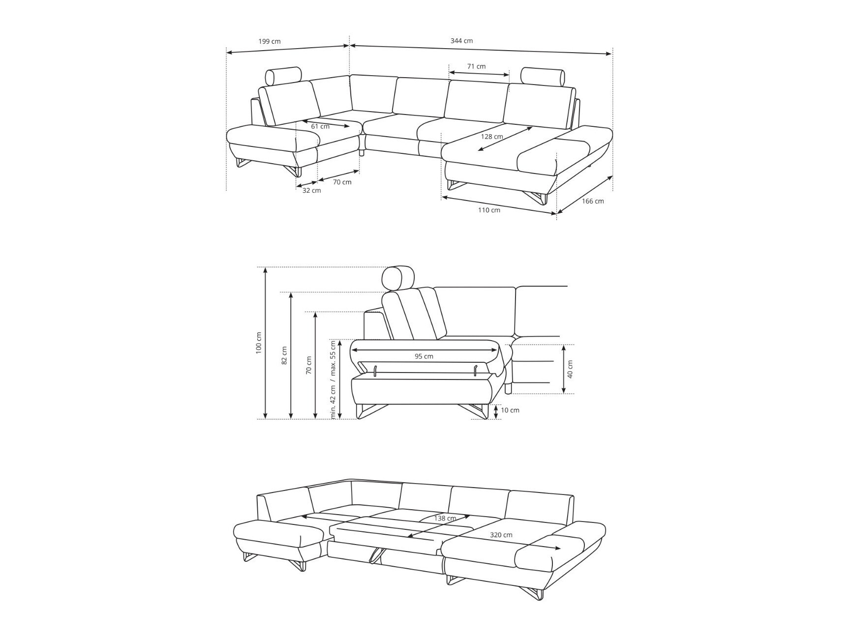 Corner sofa Kingston 169 (Avra 18)