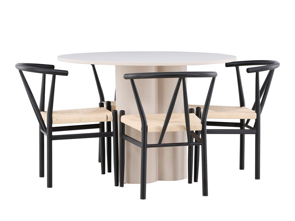 Dining set Dallas 4688 (Black + Beige)