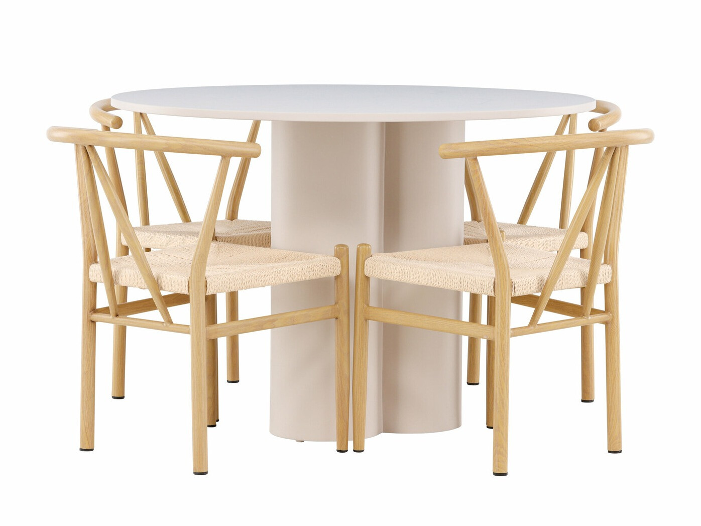 Dining set Dallas 4688 (Light wood + Beige)