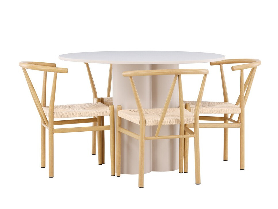Dining set Dallas 4688 (Light wood + Beige)