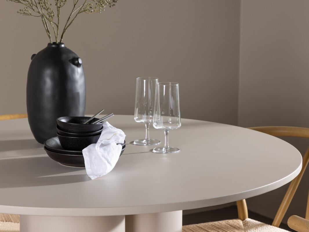 Dining set Dallas 4688 (Light wood + Beige)