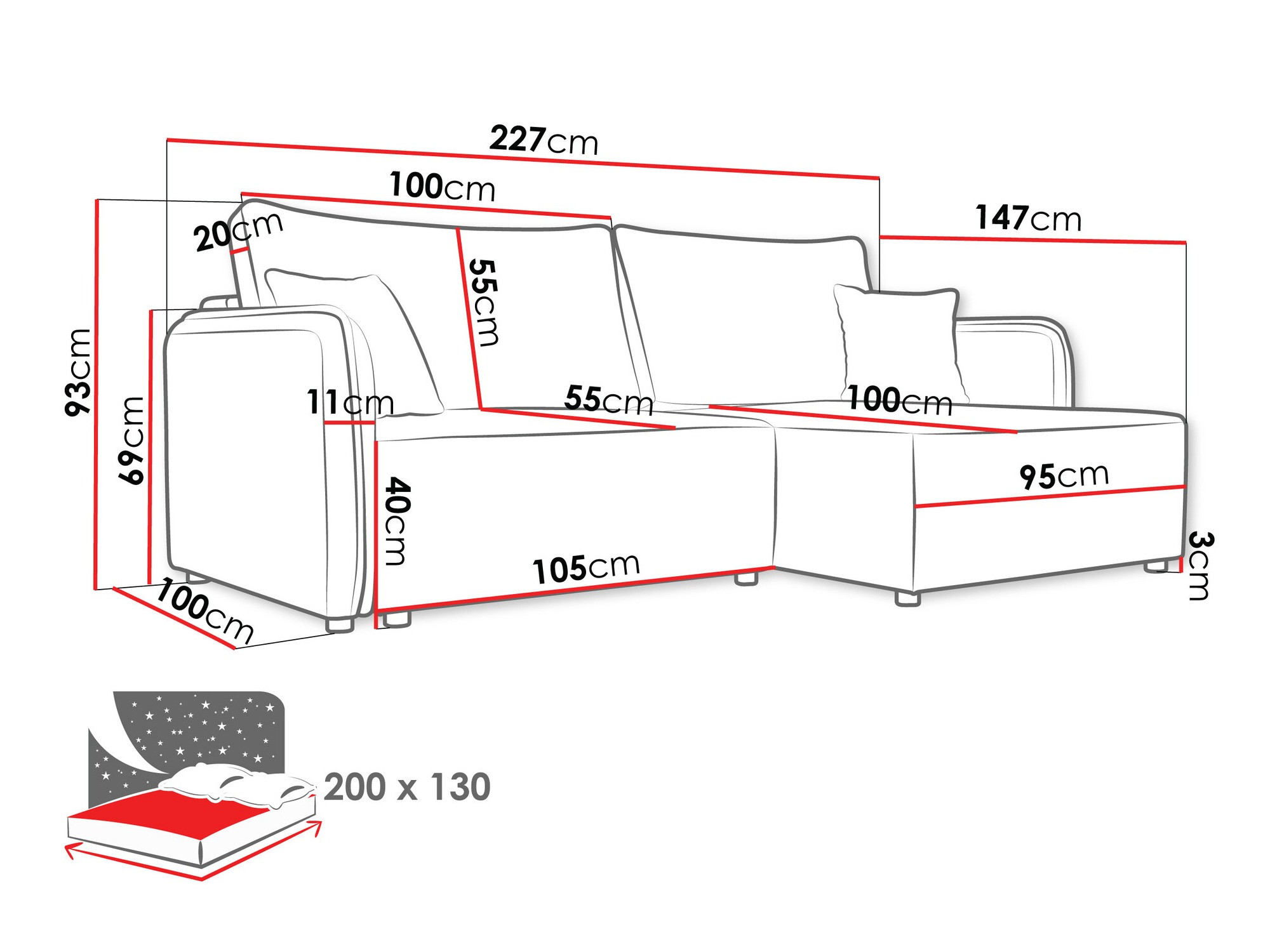 Corner sofa TrendyNest Turtura (Velo 621)