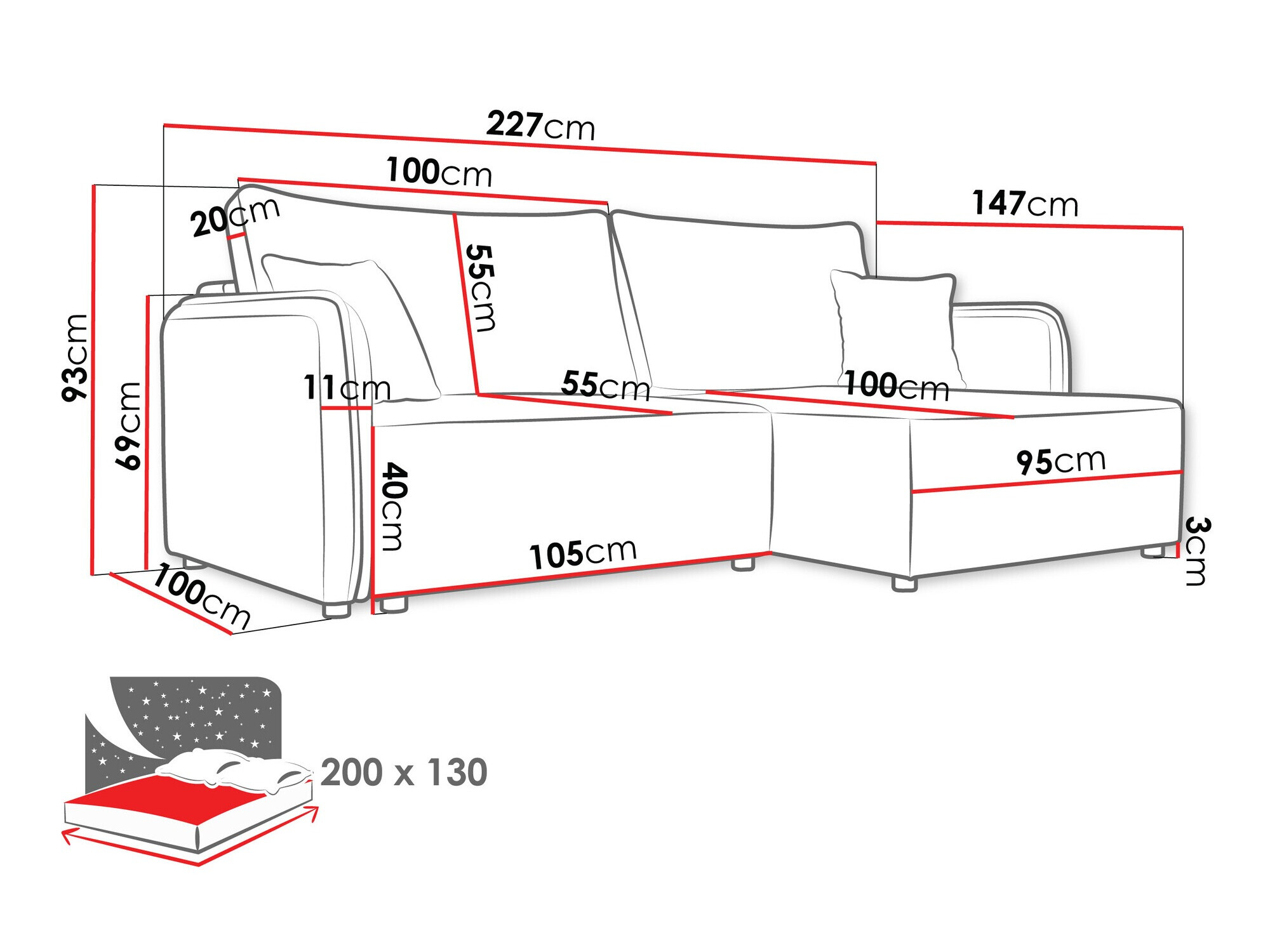 Corner sofa TrendyNest Turtura (Velo 623)