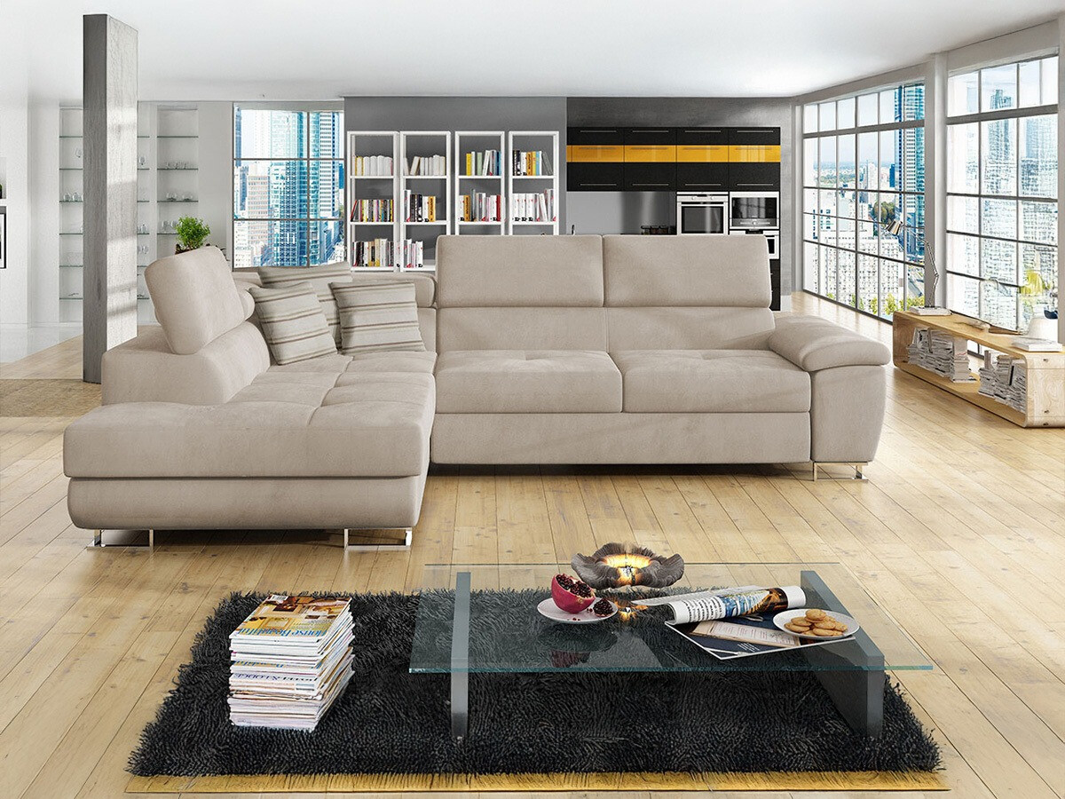 Corner sofa Comfivo 166 (Uttario Velvet 2979 + Senegal 825)
