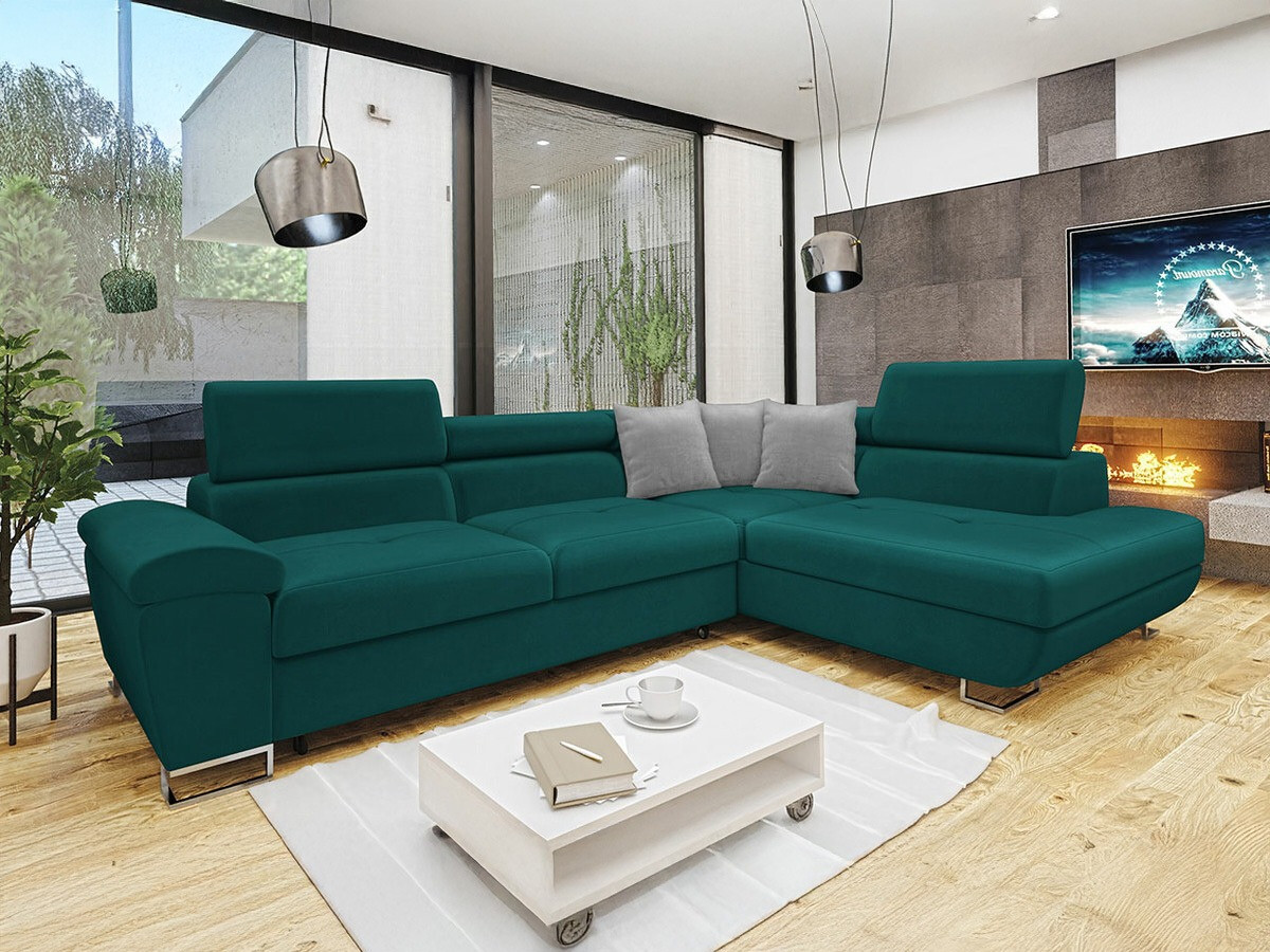 Corner sofa Comfivo Ruta II (Magic Velvet 2221 + Magic Velvet 2240)