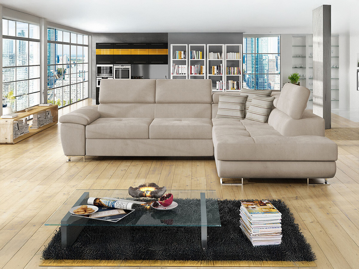Corner sofa Comfivo Ruta II (Uttario Velvet 2979 + Senegal 825)