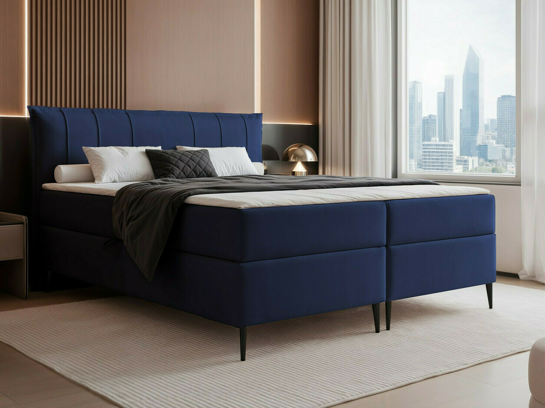 Continental bed Martinez 105 (Magic Velvet 2216)