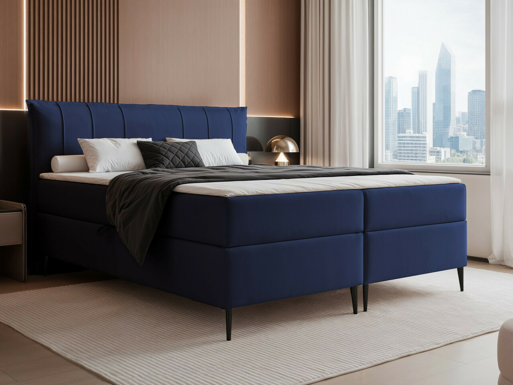 Continental bed Martinez 105 (Magic Velvet 2216)