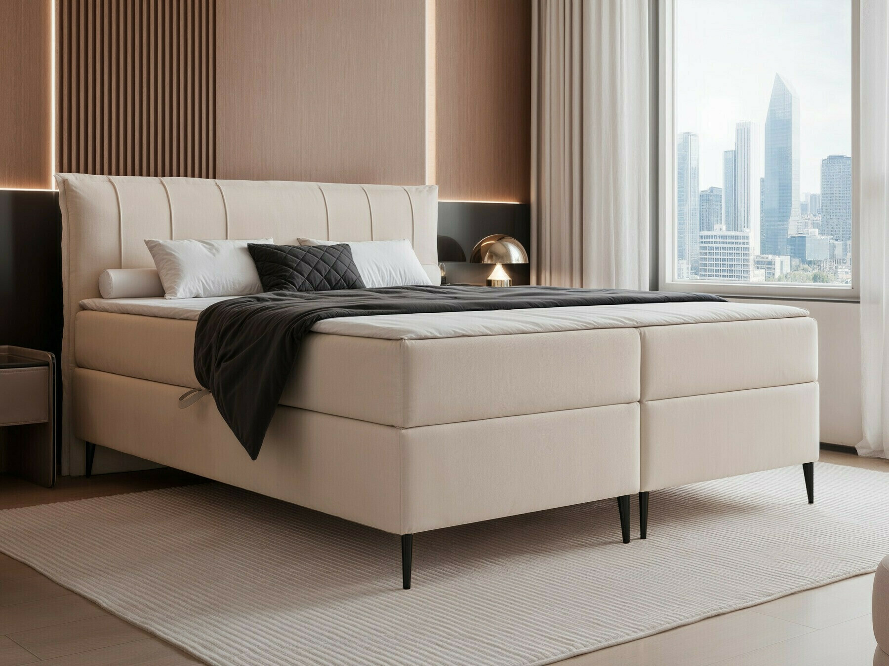 Continental bed Martinez 105 (Magic Velvet 2256)