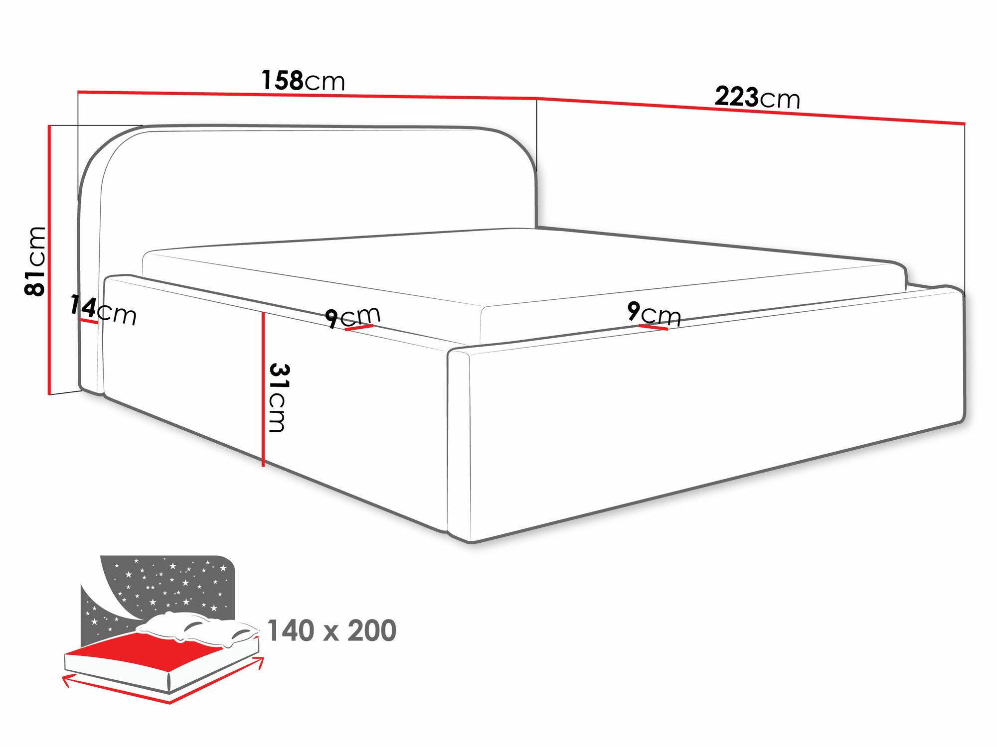 Bed Comfivo Inventio (Abriamo 04)
